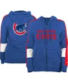 New Era Women's  Royal Chicago Cubs Colorblock Full-zip Hoodie In Royal