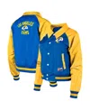 New Era Women's  Royal Los Angeles Rams Coaches Raglan Full-snap Jacket In Royal