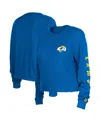 New Era Women's  Royal Los Angeles Rams Thermal Crop Long Sleeve T-shirt In Royal