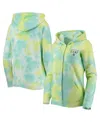New Era Women's  White New York Yankees Tie-dye Full-zip Hoodie In White