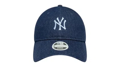 Pre-owned New Era Women's New York Yankees Denim 9twenty Cap (ss25) In Navy Blue