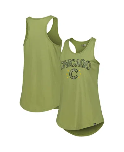 New Era Women's Olive Chicago Cubs Armed Forces Day Tank Top