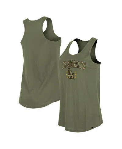 New Era Women's Olive Los Angeles Dodgers Armed Forces Day Tank Top