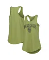 NEW ERA WOMEN'S OLIVE MILWAUKEE BREWERS ARMED FORCES DAY TANK TOP