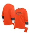 New Era Women's Orange Baltimore Orioles Gameday Crewneck Sweatshirt In Orange