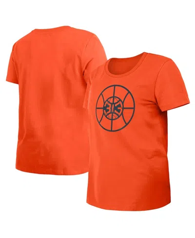 New Era Women's Orange Detroit Pistons 2023/24 City Edition T-shirt