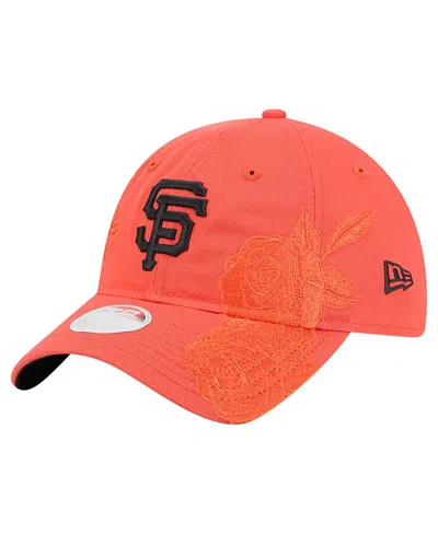 New Era Women's Orange San Francisco Giants Roses 9twenty Adjustable Hat