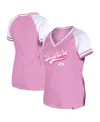 New Era Women's Pink Tampa Bay Buccaneers Mommy Me V-neck T-shirt In Pink