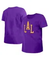 New Era Women's Purple Los Angeles Lakers 2023/24 City Edition T-shirt In Purple