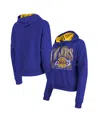 New Era Women's Purple Los Angeles Lakers Boxy Pullover Hoodie In Purple