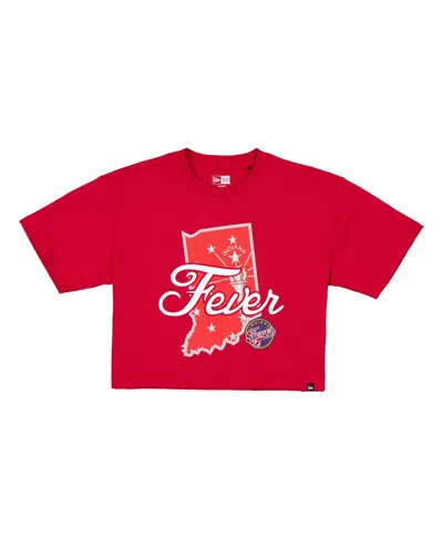 New Era Women's Red Indiana Fever 2026 Wnba Draft Hometown Boxy T-shirt