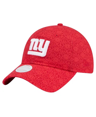 New Era Women's Red New York Giants Smiley 9twenty Adjustable Hat