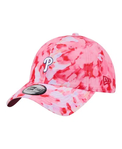 New Era Women's Red Philadelphia Phillies Casual Classic Adjustable Hat In Pink