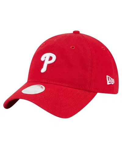 New Era Women's Red Philadelphia Phillies Ornament 9twenty Adjustable Hat