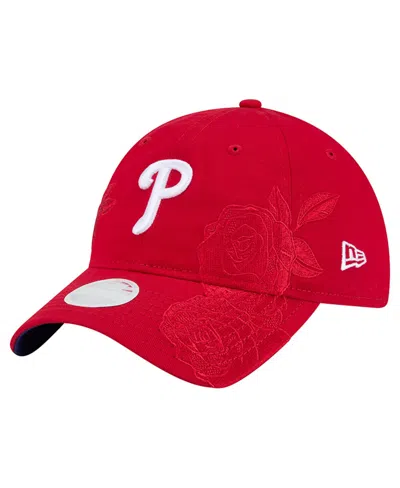 New Era Women's Red Philadelphia Phillies Roses 9twenty Adjustable Hat