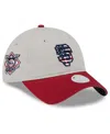 New Era Women's Red San Francisco Giants 2024 Fourth Of July 9twenty Adjustable Hat In Khaki