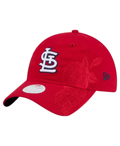 New Era Women's Red St. Louis Cardinals Roses 9twenty Adjustable Hat