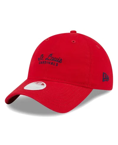 New Era Women's Red St. Louis Cardinals Script 9twenty Adjustable Hat