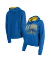 New Era Women's Royal Golden State Warriors Boxy Pullover Hoodie In Royal