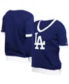 New Era Women's Royal Los Angeles Dodgers Game Day Rhinestone V-neck T-shirt In Royal