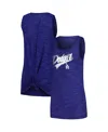 New Era Women's Royal Los Angeles Dodgers Space-dye Active Tank Top In Royal