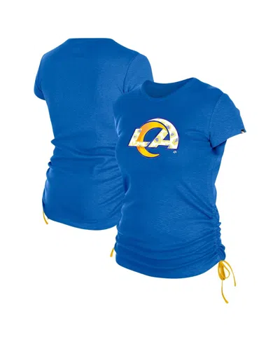 New Era Women's Royal Los Angeles Rams Ruched Side T-shirt