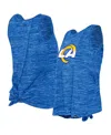 NEW ERA WOMEN'S ROYAL LOS ANGELES RAMS SPACE DYE TIE-BACK TANK TOP