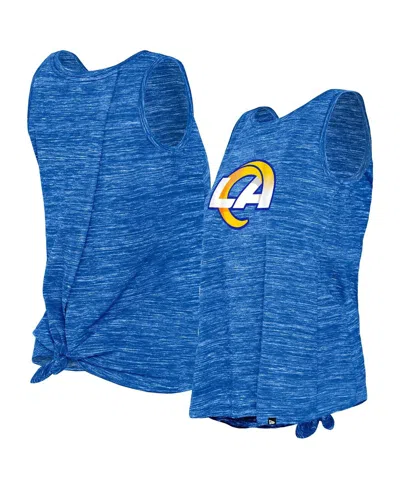 New Era Women's Royal Los Angeles Rams Space Dye Tie-back Tank Top