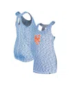 New Era Women's Royal New York Mets Space Dye Keyhole Back Tank Top In Royal