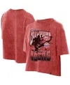 New Era Women's Red Kansas City Chiefs Cropped Boxy Sport Classics Mineral Wash T-shirt In Red