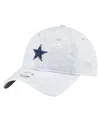 New Era Women's Silver Dallas Cowboys Smiley 9twenty Adjustable Hat In Silver