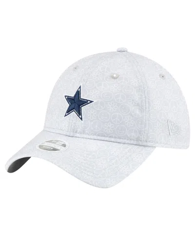 NEW ERA WOMEN'S SILVER DALLAS COWBOYS SMILEY 9TWENTY ADJUSTABLE HAT
