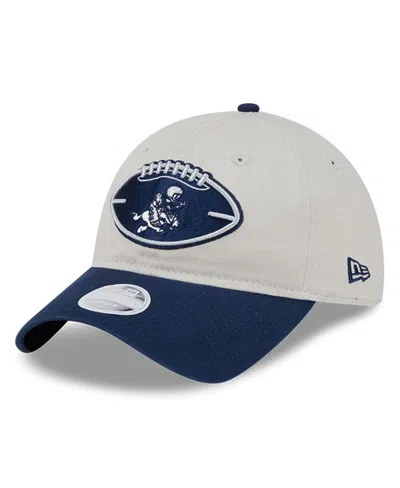New Era Women's Stone/navy Dallas Cowboys 2024 Nfl Sideline Historic 9twenty Adjustable Hat In Stone,navy