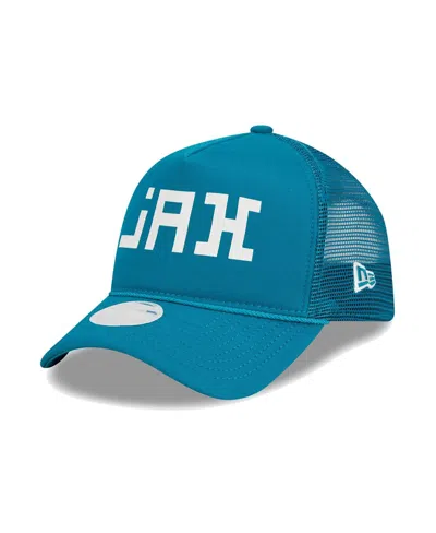 New Era Women's Teal Jacksonville Jaguars Mcgee Trucker 9forty Adjustable Hat In Blue