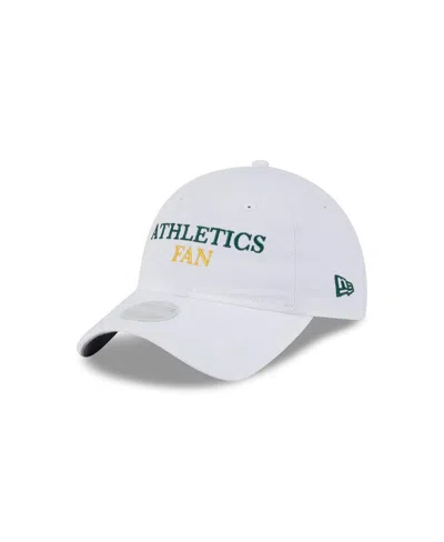 New Era Women's White Athletics Team Fan 9twenty Adjustable Hat