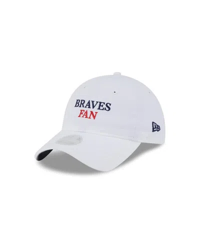 New Era Women's White Atlanta Braves Team Fan 9twenty Adjustable Hat