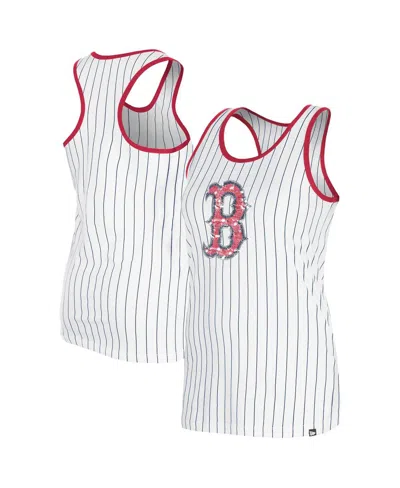New Era Women's White Boston Red Sox Gameday Pinstripe Tank Top