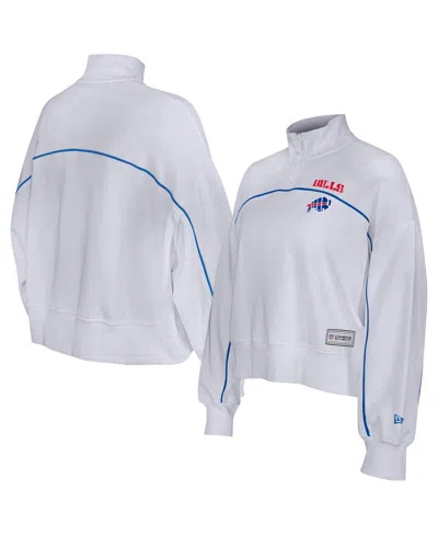 New Era Women's White Buffalo Bills Functional Fandom Quarter-zip Sweatshirt