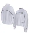 New Era Women's White Denver Broncos Functional Fandom Quarter-zip Sweatshirt In Brown