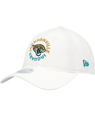 New Era Women's White Jacksonville Jaguars Circle Primary Logo 9twenty Adjustable Hat