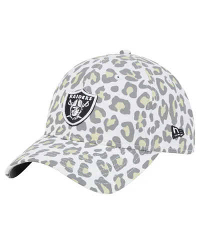 New Era Women's White Las Vegas Raiders Active Leopard 9twenty Adjustable Hat