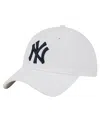 New Era Women's White New York Yankees Floral Mesh 9twenty Adjustable Hat In White