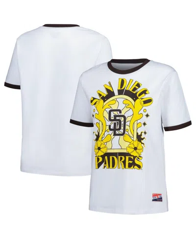 New Era Women's White San Diego Padres Oversized Ringer T-shirt