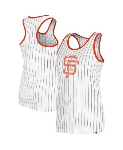 New Era Women's White San Francisco Giants Gameday Pinstripe Tank Top