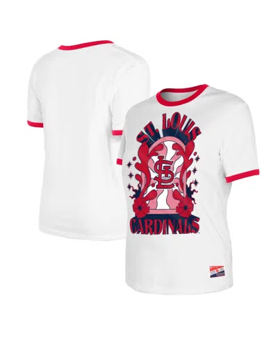 New Era Women's White St. Louis Cardinals Oversized Ringer T-shirt