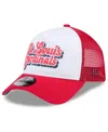 NEW ERA WOMEN'S WHITE/RED ST. LOUIS CARDINALS THROWBACK TEAM FOAM FRONT A-FRAME TRUCKER 9FORTY ADJUSTABLE HA