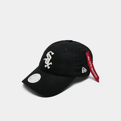New Era Women's X Alpha Industries Chicago White Sox Mlb 9twenty Strapback Hat In Black