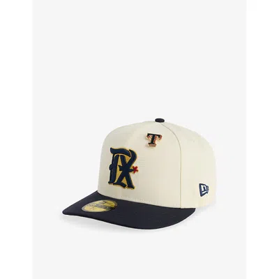 New Era Womens 59fifty Mlb Pin Texas Rangers Woven Baseball Cap Navy
