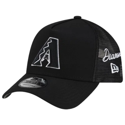 New Era Womens Arizona Diamondbacks Diamondbacks 940af Script Trucker Cap In Black
