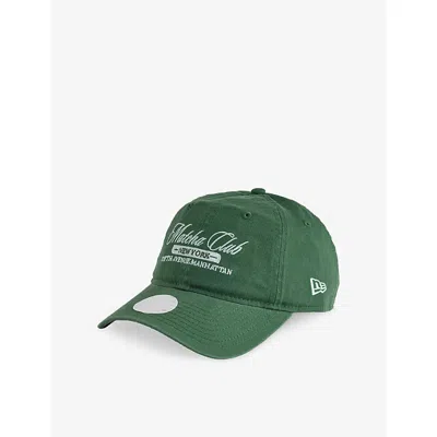 New Era Womens Café-slogan Cotton Baseball Cap Cilandro Green